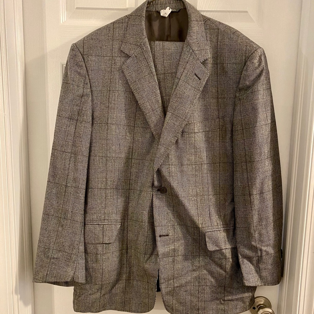 Canali Gray Plaid Suit